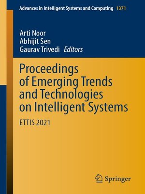 cover image of Proceedings of Emerging Trends and Technologies on Intelligent Systems